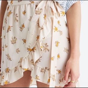 Madewell silk wrap skirt